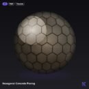 Hexagonal Concrete Paving