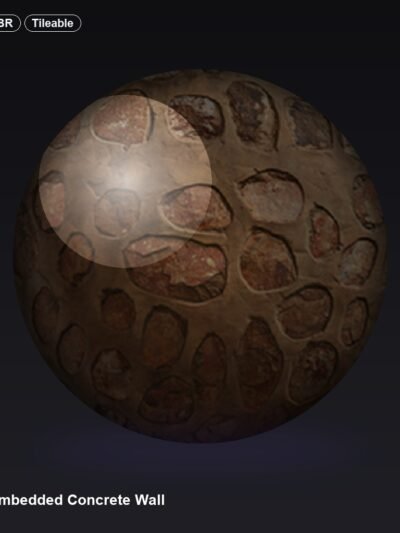 Rock Embedded Concrete Wall
