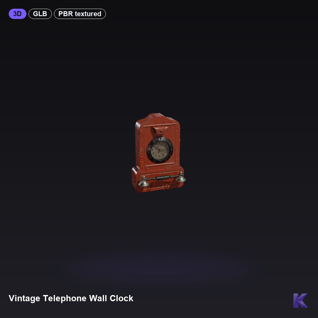 Vintage Telephone Wall Clock