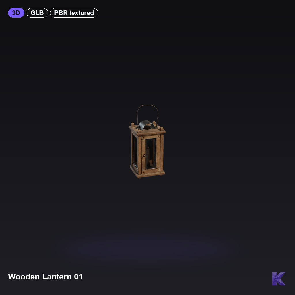 Wooden Lantern 01